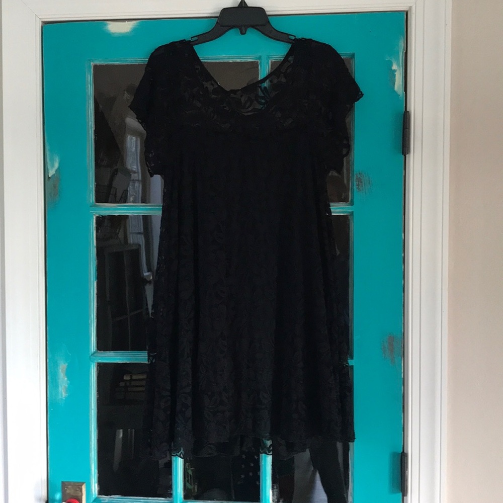 Black lace blouse